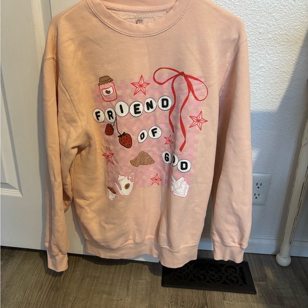 Women's Pink Graphic Sweater
